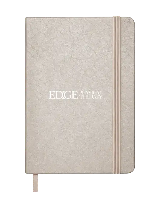Granite Light Grey Hardcover Journal, 5.62 X  8.37 w/Edge Physical Therapy Logo