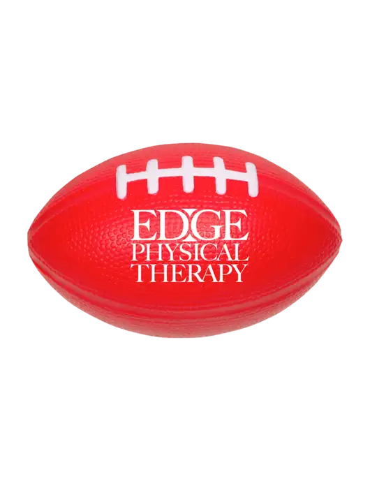 Red Stress Reliever Football w/Edge Physical Therapy Logo