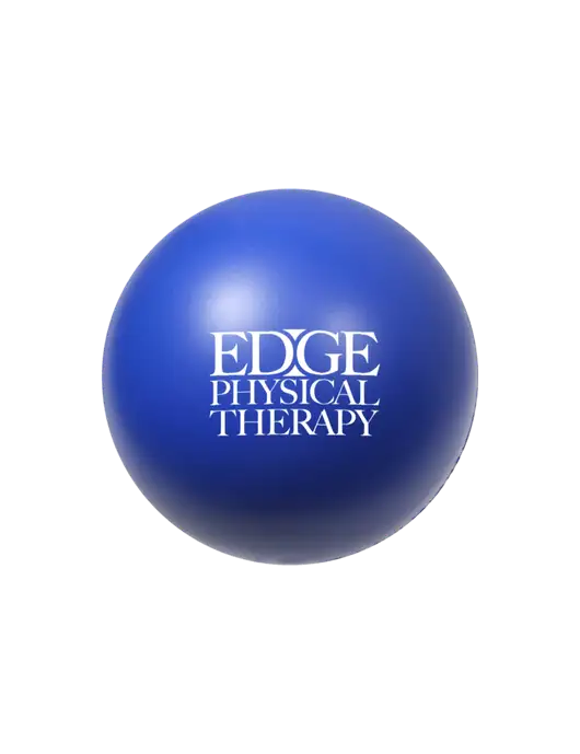 Dark Royal Blue Stress Reliever Ball w/Edge Physical Therapy Logo