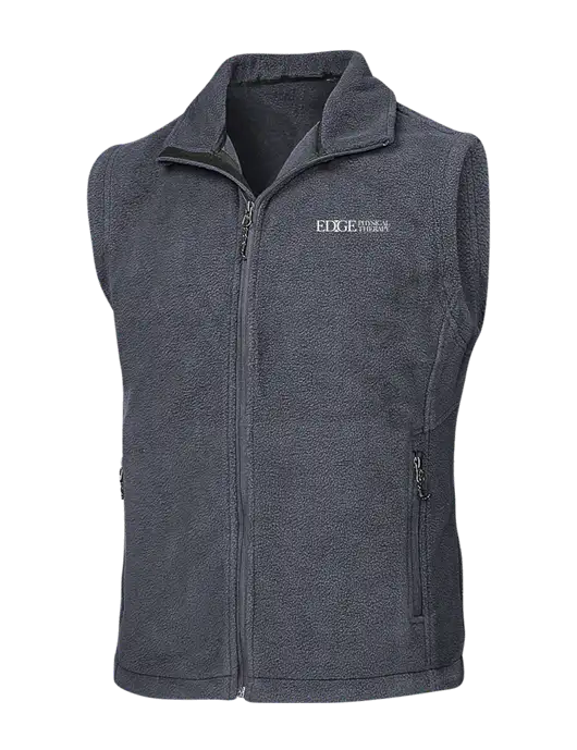 Dark Grey Fleece Vest w/Edge Physical Therapy Logo
