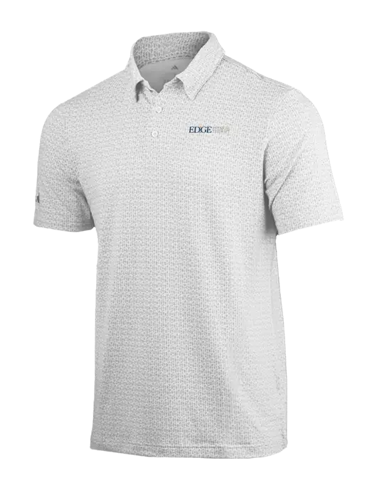 Adidas White Printed Blend Polo w/Edge Physical Therapy Logo
