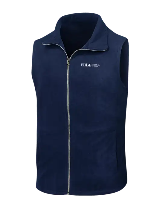Navy Microfleece Vest w/Edge Physical Therapy Logo