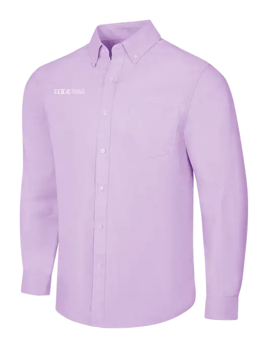 Soft Purple SuperPro Oxford Shirt w/Edge Physical Therapy Logo