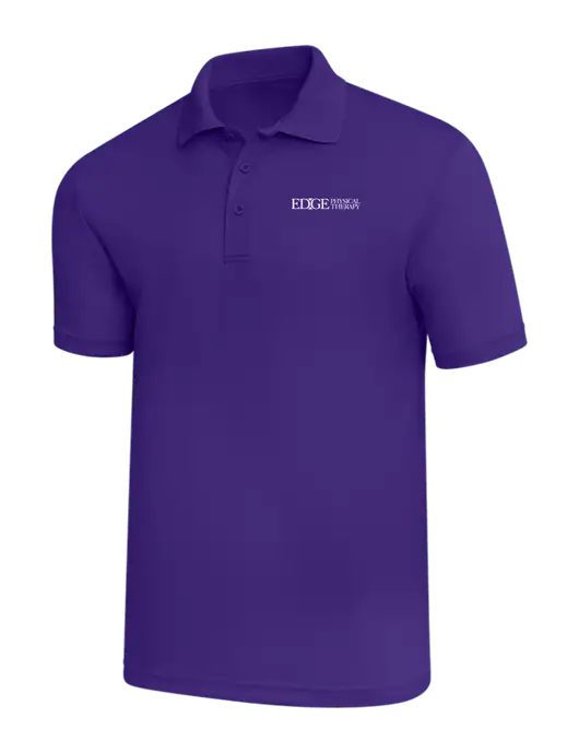 Purple PosiCharge RacerMesh Polo w/Edge Physical Therapy Logo