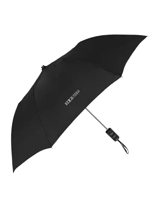 Black 42" Folding Umbrella  w/Edge Physical Therapy Logo